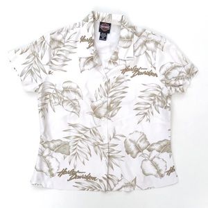 Harley Davidson X Tori Richards Sz M Button Up Top
